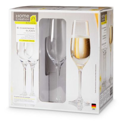 Champagnergläser aus Kristall, 6 St.