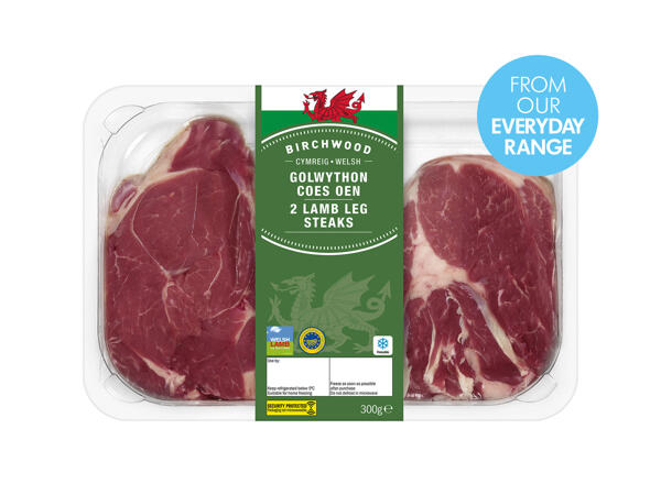 Birchwood 2 Welsh Lamb Leg Steaks