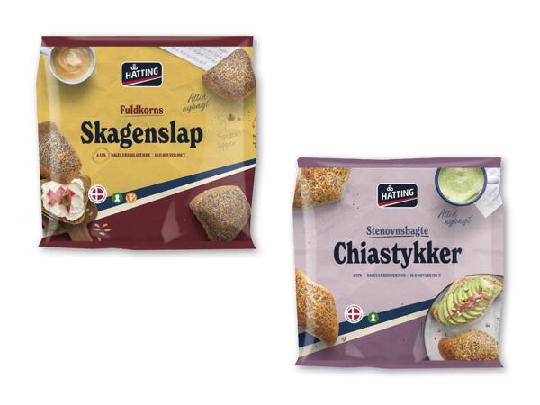 HATTING Fuldkornsskagenslapper eller stenovnsbagte chiastykker