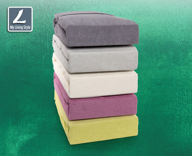 MY LIVING STYLE Frottee-Spannleintuch 90 x 190 – 100 x 200 cm
