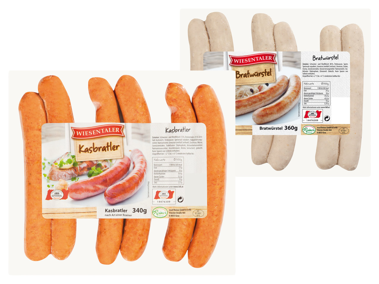 WIESENTALER Bratwürstel oder Kasbratler