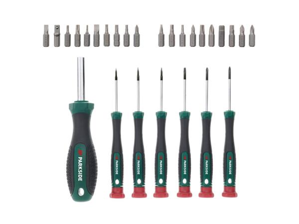 Screwdriver and bit set, 37 pieces