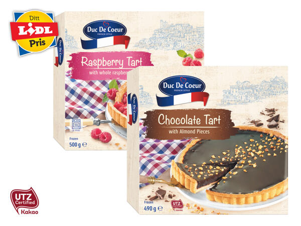 Chokladpaj med mandel/ Hallonpaj