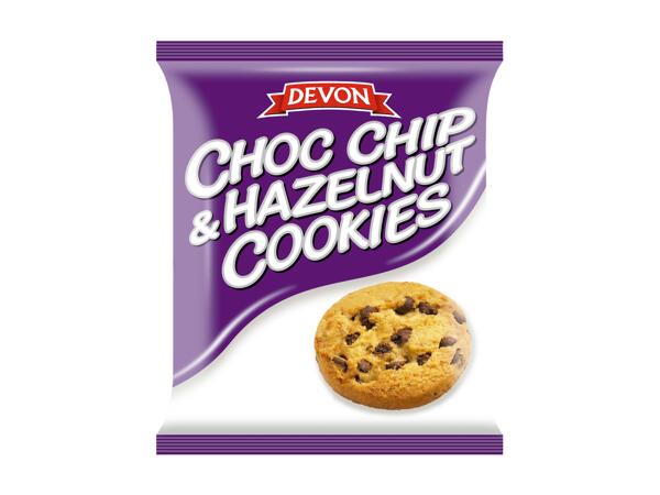 Choc chip & hazelnut cookies