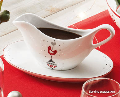 Traditional Gravy Boat and Saucer