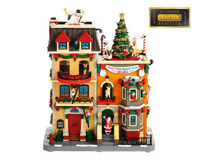 Lemax Musical Village Scene - Santa's Rooftop Bash