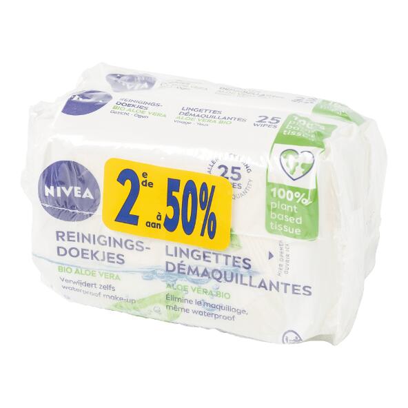 NIVEA(R) 				Reinigingsdoekjes, 2 st.