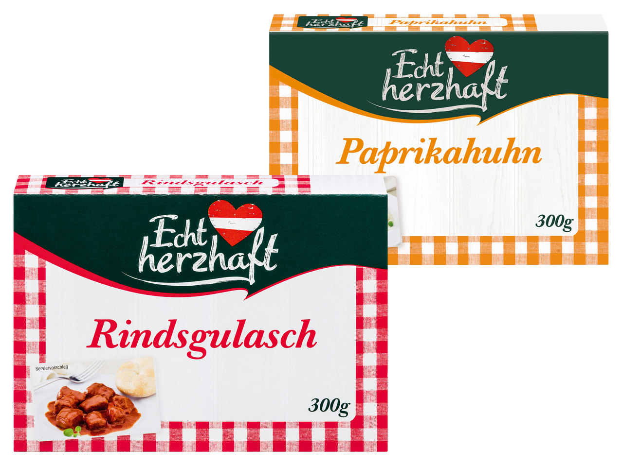 ECHT HERZHAFT Rindsgulasch oder Paprikahuhn