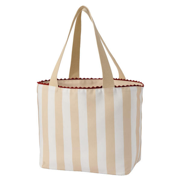 LIVE IN STYLE Neutral Stripes Reversible Tote