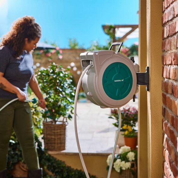 GARDENLINE(R) Dévidoir de tuyau d'arrosage automatique