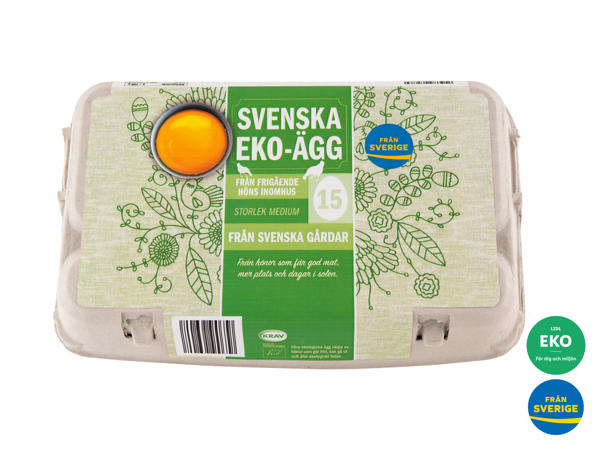 Ekologiska Ägg, 15-pack