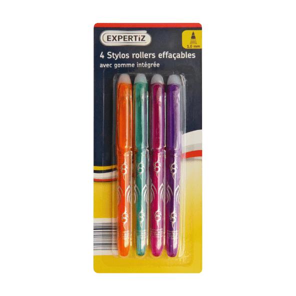 4 Stylos rollers effaçables ou 6 Recharges rollers