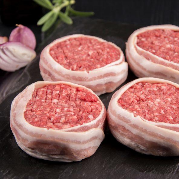 Krobøffer med bacon