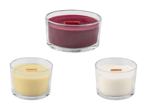Bougie parfumée avec mèche en bois