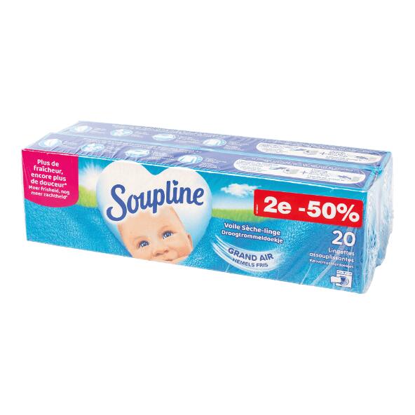 SOUPLINE(R) 				Lingettes pour sèche-linge, pack de 2