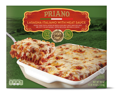 Priano Lasagna Italiano With Meat Sauce