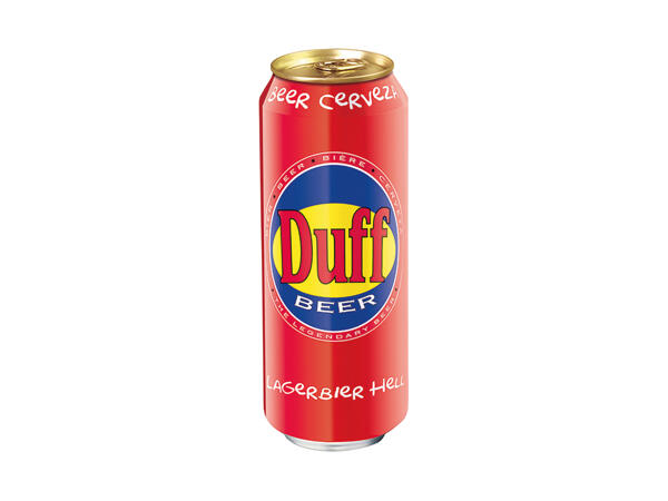 Duff Beer Lager Beer