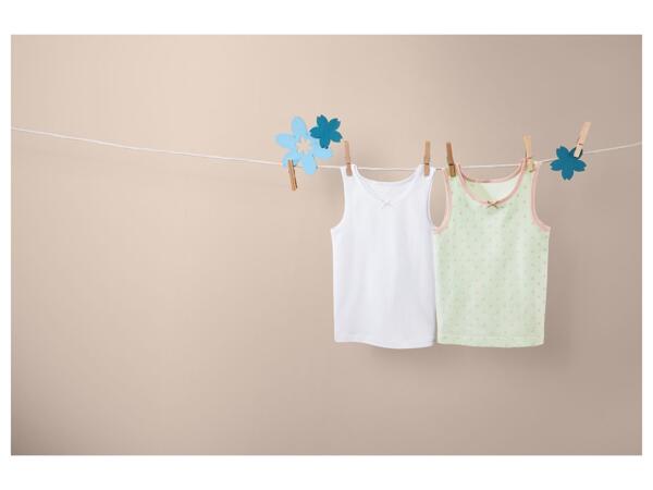 Girls' vests, 2 pieces