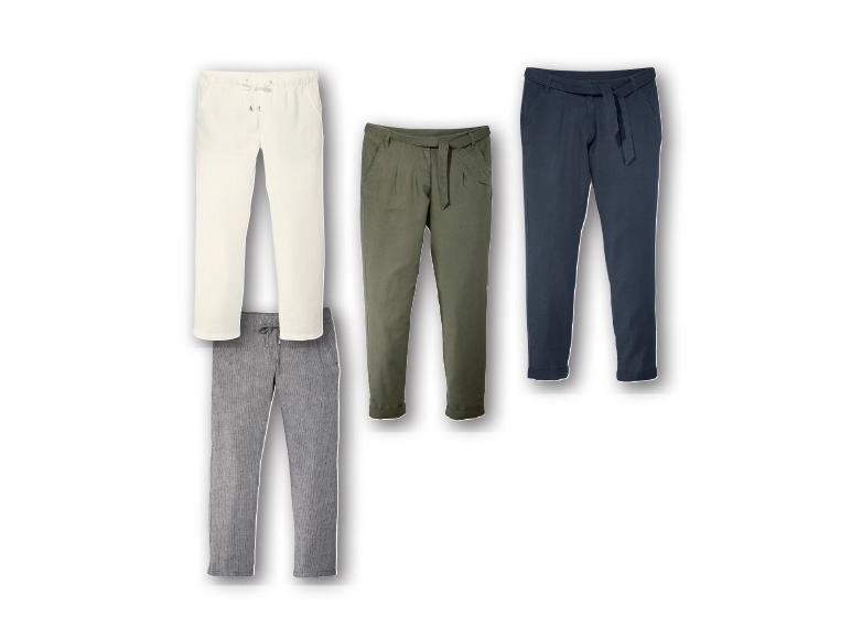 ESMARA(R) Ladies' Linen-Blend Trousers