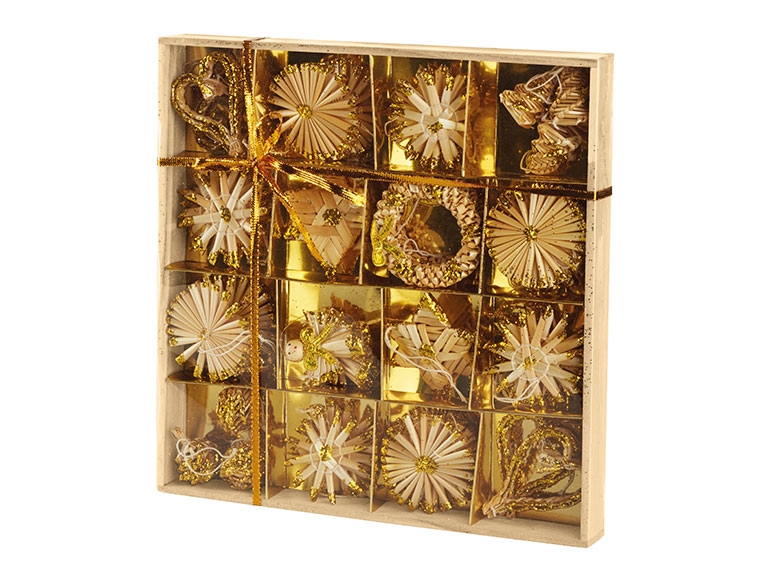 MELINERA Straw Christmas Tree Decorations