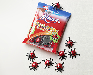 Coccinelle portafortuna di cioccolata MUNZ