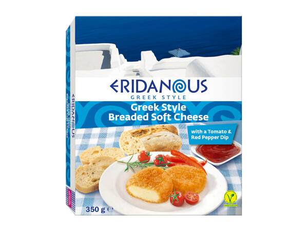 Eridanous Greek-Style Breaded Soft Cheese with a Tomato & Red Pepper Dip