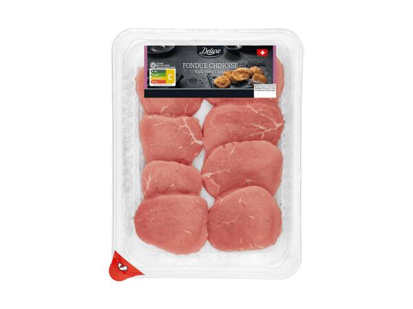 Carne di vitello fresca per fondue chinoise
