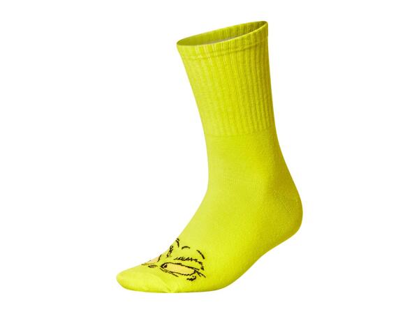 Adults' White/Green/Grey Grinch Socks - 3 Pairs