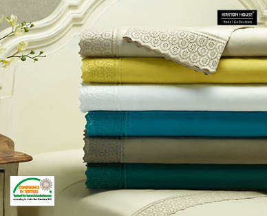 400 Thread Count Broderie Anglaise Fitted Sheet Set - Queen Size