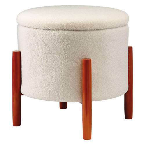 White Sherpa Ottoman