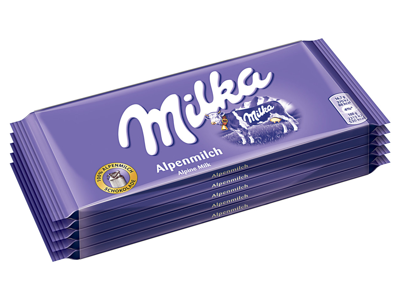 MILKA Tafelschokolade 5x 100 g