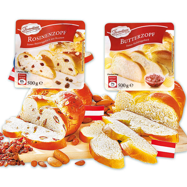 Rosinen-/ Butterzopf