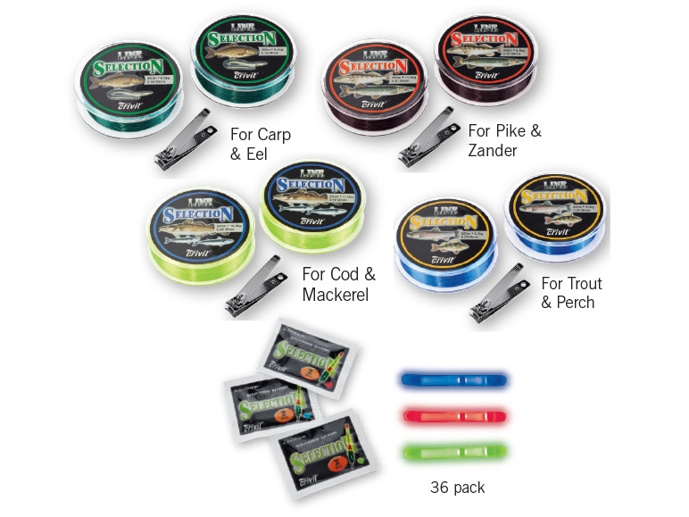 CRIVIT Anglers' Glow Sticks/ Fishing Line Set