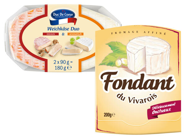 DUC DE COEUR Ovalweichkäse oder Fondant du Vivarois