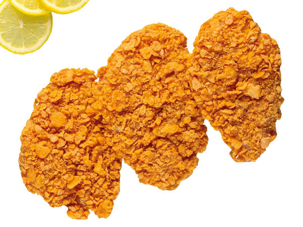 Frische Hendl Minischnitzel in Cornflakes-Panier