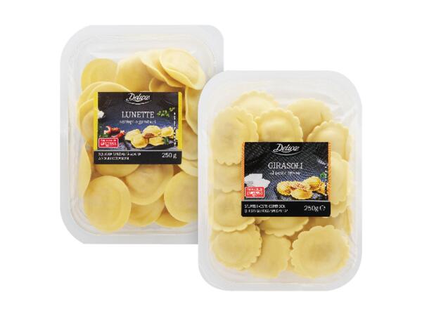 Lunette with Scampi and Prawns or Girasoli with Swordfish