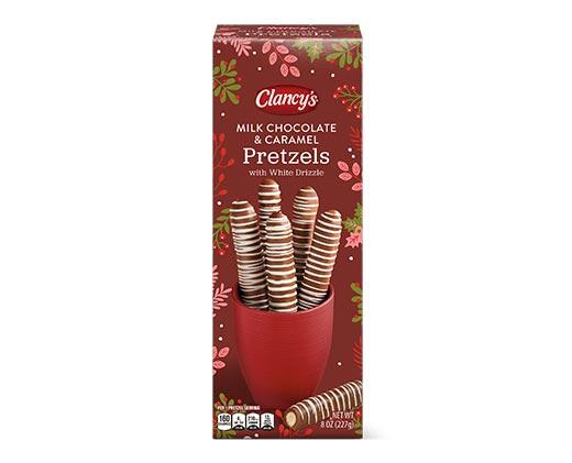 Clancy's Mistletoe Snack Mix or Pretzels Gift Box