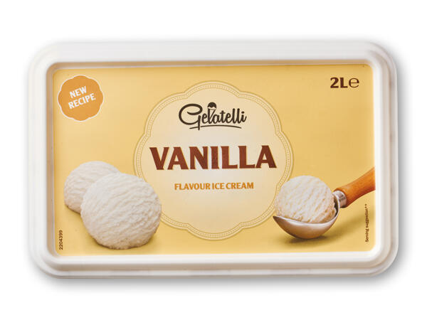 Trefarvet is eller vaniljeis