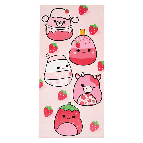 28" X 58" Kids Cotton Beach Towel - Squishmallow