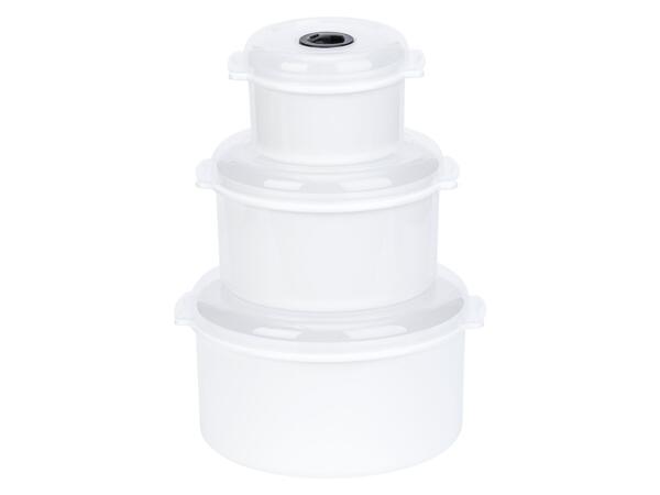 Microwaveable container set, 3 pieces