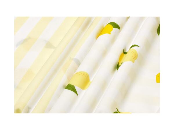 Microfibre Satin Duvet Cover Set With Lemon Pattern - King