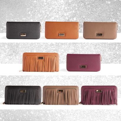 Portefeuille en cuir pour dames