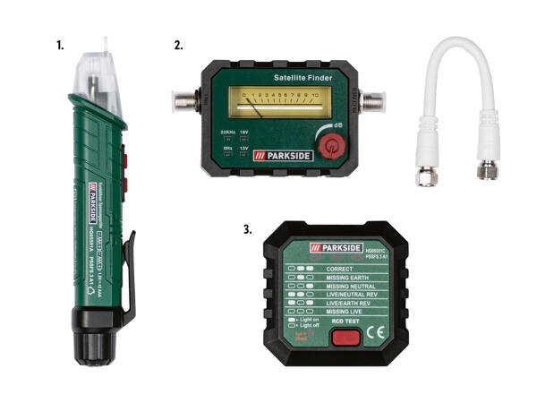 Testeur de tension/pointeur satellite/testeur de prises