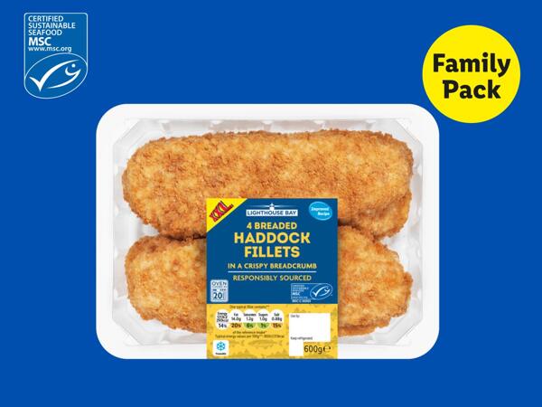 Lighthouse Bay 4 Breaded Haddock Fillets