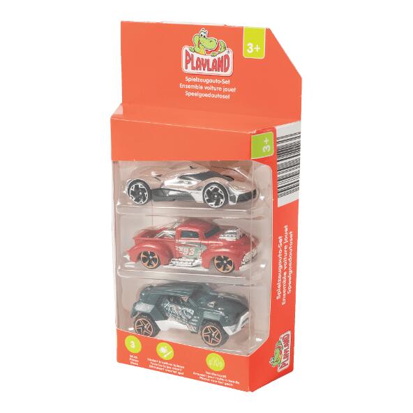 PLAYLAND(R) 				Ensemble de petites voitures, 3 pcs
