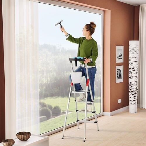HAILO Sicherheits-Stehleiter L80 mit 5 Stufen