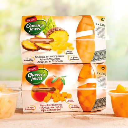 Fruchtwürfel im Saft, 4er-Pack