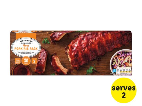 Birchwood Slow Cooked Maple BBQ Pork Rib Rack