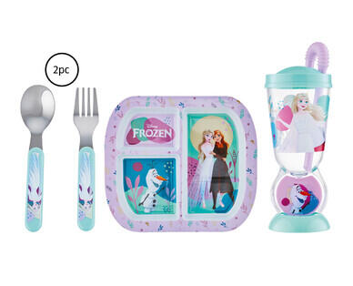 Licensed Children's Cutlery Set 2pc, Divided Plate or Spin Tumbler