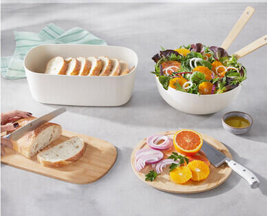 Salad Bowl or Bread Box with Bamboo Lid